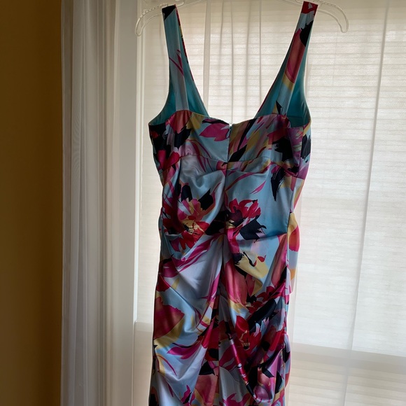 NWOT Cache Colorful Flower Ruched Dress Size 4 - Picture 7 of 8